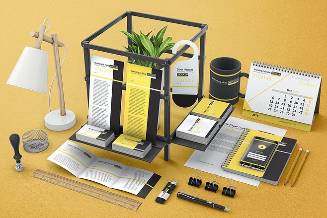 品牌VI設(shè)計辦公用品樣機模板 Brand.